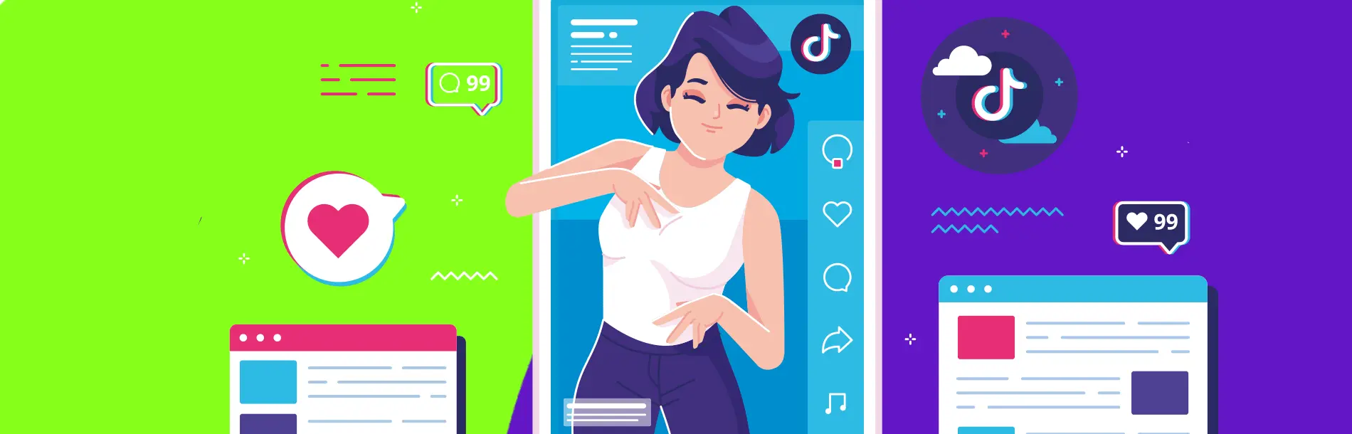 Ilustração tiktok como ferramenta de pesquisa